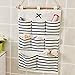 Produktbild Ideal Dream Dunkelblau Linie Entwürfe DIY Haus Dekoration Multi Schicht Tuch Wand angebrachte Badezimmer Wand Befestigte Kleiderschrank Speicher Hängende Tür Pfosten Baumwollbeutel Halter