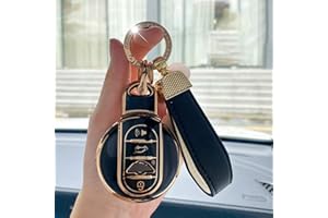 ontto Car Key Case Protective Cover Fits BMW Mini Cooper S One Clubman Countryman F54 F55 F56 F57 F60 Accessories Remote Control Key Fob TPU Key Case Key Box Black R