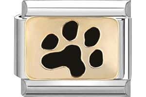 Hoomall Italian Charm Bracelet Armband Charms 10x9mm Silber Titan Stahl Italian Charms DIY Modul Armband Abnehmbare, Personalisierte Geschenke