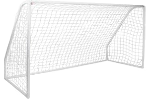 Charles Bentley Kids Football Goal Lightweight Portable Garden Plastic Goalpost Set with Net and Ground Pegs for Outdoor Play and Training, Weatherproof