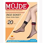 M&uuml;jde Ince Soket &Ccedil;orap 24'l&uuml; Tek Beden