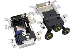 HOHOVYVY Vieille roue de porte en bois pour portes coulissantes, armoire, rouleau de porte coulissante, montage latéral (1 lot)