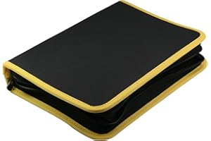 Utoolmart Borsa porta attrezzi professionale, in tela Oxford, organizer per attrezzi resistente, cintura da lavoro completamente regolabile, impermeabile, borsa protettiva da lavoro nera, grande, 1