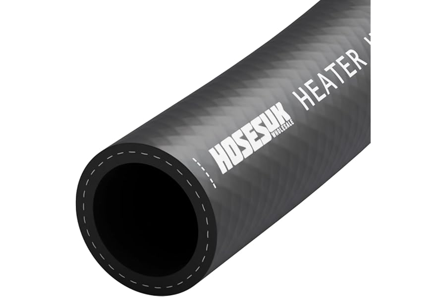 19mm Rubber Car Heater Hose SAEJ20R3 Replacement Water Coolant Pipe Tube Black 2 Metre