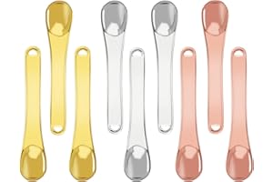 AYWFEY Spatola per il trucco in metallo da 9 pezzi, applicatore per cucchiaio cosmetico in mini lega di zinco riutilizzabile per la bellezza, miscelazione di creme per la cura della pelle, creme idratanti