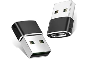 BASESAILOR Adattatore da USB C a USB Confezione da 2 Adattatori da USB C Femmina a USB Maschio Compatibile con iPhone 15 14 16 Pro,iPad 10 Air 5 Mini 6 Generazione,Samsung Galaxy A12 A13 A21 A22 A23