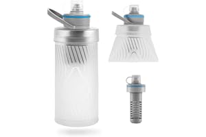 joypur Filtre à eau de survie - Filtre à eau potable pliable Outdoor Bouteille d'eau avec filtre 700 ml Bouteille d'eau souple avec 5000L de capacité de filtration Filtre