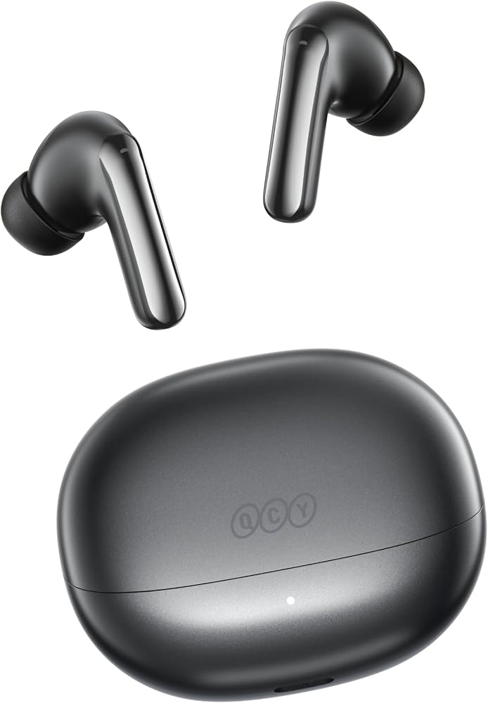 QCY MeloBuds N20 Aktif Gürültü Önleyici Kablosuz Kulaklıklar, 6 Mikrofonlu 50dB ANC Kulaklıklar ENC Clear Call, 13mm Dinamik Sürücü, 40H Pil Ömrü, Bluetooth 6.0 (Siyah)