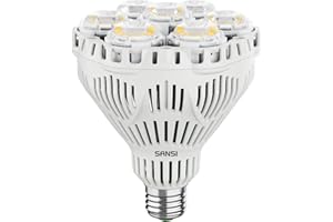 SANSI 40W LED Grow Light for Indoor Plants, Full Spectrum 4000K Sunshine E27 Plant Grow Light Bulb for Seedlings Vegs Flowers Hydroponics (PPF: 67 μmol/s, 60° Beam Angle, Veg Cover: 3x3 Sq Ft)