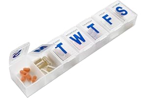 MEDca Tygodniowy organizer na tabletki, 7-dniowy planer tabletek, bardzo duży