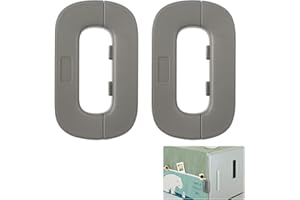 Bubuyun 2PCS Blocco di Sicurezza per Bambini per Frigorifero con Adesivo Serratura per Frigorifero Proteggi i Bambini dai Danni col Colore Grigio