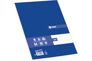 Enri - Folios A4, Recambio 100 Hojas con Cuadrícula 4x4, 80 gr
