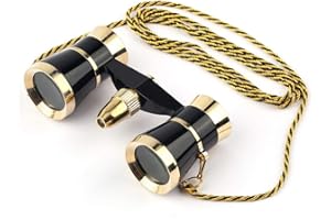 Hermosairis Exquisite Black Gold Fernglas Teleskop 3X25 Dame Geschenk Teleskop Oper Theater Fernglas Optische Operngläser