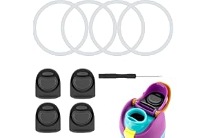 Tinoaly 4st Ersättningslock med 4st Flasktätningsringar för Owala, O-ring Vattenflasklocksersättningsdelar för 19/24/25/32/40oz Tätningspluggar Tillbehör