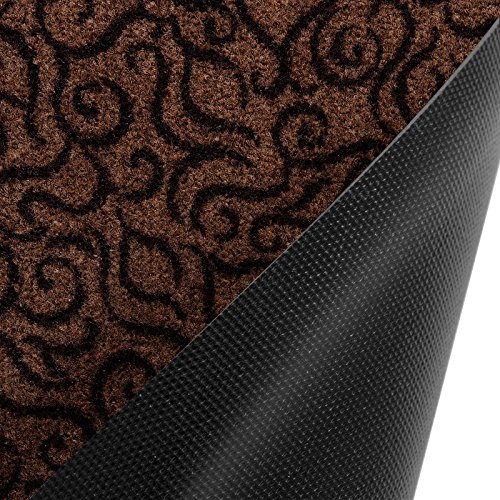 Schmutzfangmatte BRASIL für den Eingangsbereich | mit Ornament | rutschfest & flach | braun | 3 Größen (90x150cm) - 3