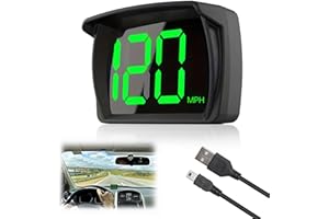 SUUOSL Digital GPS Speedometer Car MPH HUD, Heads up display, Real-Time Speedometer Car Suitable for Truck, SUV, Motorcycle, USB Plug & Play, LED Large Font - Clear & Accurate (MPH)