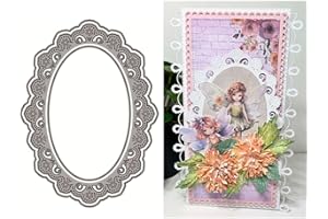 LZJSYKDQ Matrices de découpe ovales en métal pour la fabrication de cartes, pour scrapbooking, albums, fêtes, mariages, festivals, décoration