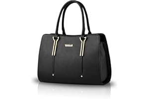 NICOLE & DORIS Femmes Sacs à Main Sac d'épaule Sacs à Main portés Main en Cuir PU Sac Messenger Grande Capacité Sac bandoulière Sac Fourre-Tout Noir