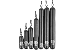 ‎LMAB LMAB Tungsten Drop Shot Gewichte Set bleifrei, Stab Form, lackiert mit Klemmöse, zum Dropshot Angeln, Zanderangeln & Barschangeln