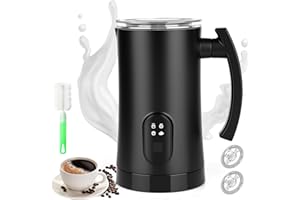 SternSinn® 400W Milchaufschäumer Elektrisch, 350ml Milchaufschäumer Edelstahl, Leicht zu reinigen, 4 Modi, für Cappuccino, Latte, Macchiato und Heiße Schokolade, für Im Büro, Heim, Geschenk geben