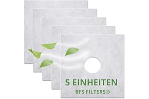 BFS Filters Pack mit 5 Ersatzfiltern kompatibel mit Helios Lüfter Elf/ELSN 00939 ELS, Luft- und Staubfilter, Abmessungen 160x160 mm, ø42 mm, Filter G2