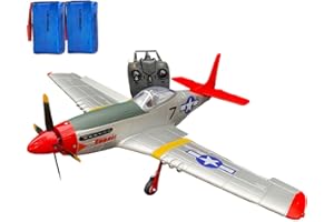 Ssccgym Extra Large 29.5" 750MM P51 P51D Mustang Large Remote Control Combat Aircraft 4CH Double Battery Fixed Wing Aerobatic Brushless RC Aircraft for Professional Players