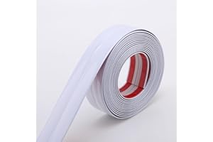 Trimold Brillante Blanco Moldura Multifuncional para Pared, Protección y Decoración de Esquinas y Bordes, Aplicable en Borde de Mesa, Marco de Puerta y Rodapie, 5m x 2cm