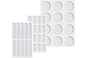 Vicloon Odbojniki, silikonowe, 3 rozmiary, samoprzylepne, przezroczyste, podkładki, do drzwi szafek, mebli, szklanych stołów, zabezpieczenie, 38 szt.