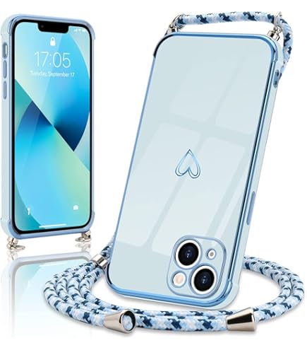Yoedge Magnetisch telefoonkoord voor iPhone 15 Pro 6,1 inch (15,5 cm), telefoonhoes compatibel met MagSafe, mat doorschijnend PC TPU, schokbestendig, beschermhoes met afneembaar koord om om te