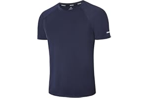 ZENGVEE Tee Shirt Homme T Shirt Sport T-Shirt à Manches Courtes Fitness Séchage Rapide Respirant Running Gym Baselayer Haut