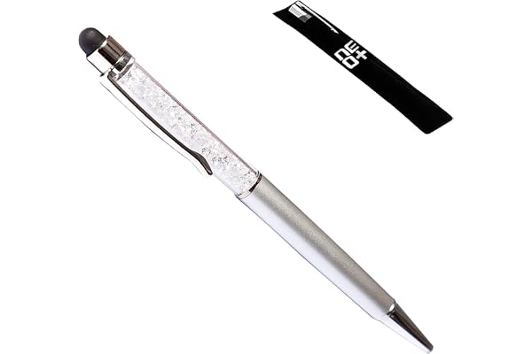QUALITÉ 2-en-1 écran Tactile capacitif Stylet et Stylo à Bille avec Cristaux (Argent)