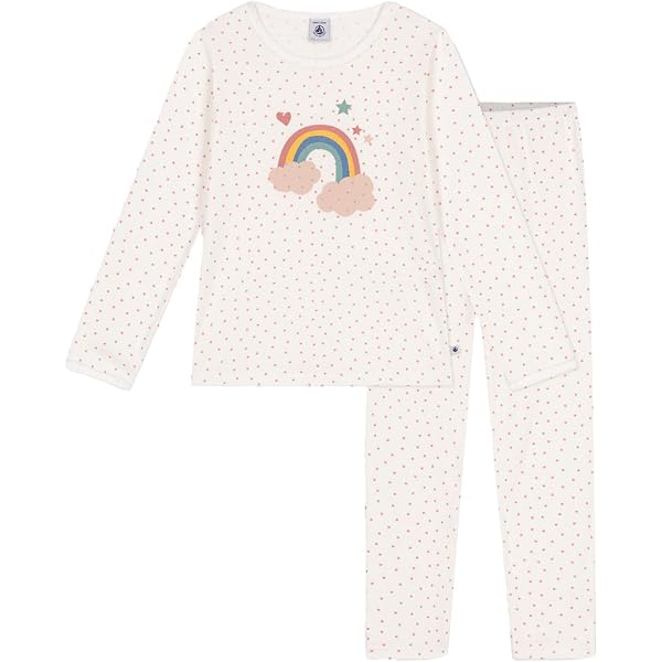 Petit Bateau Pigiama Per Bambini E Ragazzi: Modello PER/MA2A, Colore Perse/Marshmallow, Morbido E Confortevole