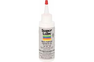 Super Lube 51004 Synthetic Oil with PTFE, High Viscosity, 4 oz Bottle,Translucent white(Packaging may vary)