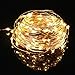 Produktbild Lichterkette Kupferdraht, ICOCO 10M 100er/12M 120er Sternklar Lichterkette Dimmbar Beleuchtung Dekoration Spritzwasserfest IP65 für Outdoor, Innenbeleuchtung, Garten, Hochzeit, Party, Weihnacht und Haus Deko – Warmweiß