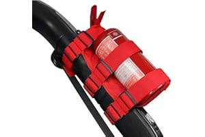 ‎PSLER psler Universal Feuerlöscher Halter Verstellbarer Überrollbügel Feuerlöscher Verstellbarer für Wrangler JK YJ TJ JL (Rot)