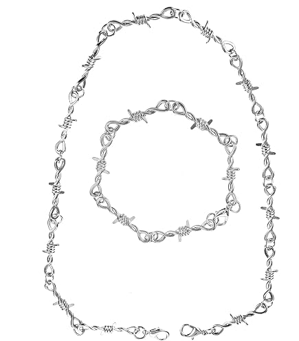 Set Accessori Y2K Goth E Punk – Choker Cuore, Cintura Doppio Foro E 6 Bracciali In Similpelle Per Look Alternativi - 5