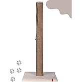 90cm Catnipli Kalın Borulu Dev Tırmalama Tahtası Krem