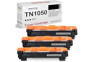 SMARTOMI, confezione da 3, cartucce toner nero TN1050 compatibili con Brother TN1050 per uso con stampanti Brother serie HL-1110 HL-1112 HL-1212 HL-1210 DCP-1510 DCP-1610 DCP-1612 1512 MFC-1810 1910