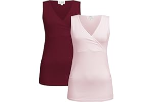 Herzmutter Stilltop-Umstandstop - 2er-Set - Oberteil für Schwangerschaft - mit Stillfunktion - 6700