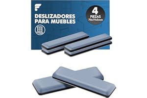 shinfly 4 Piezas Deslizadores para Muebles, Almohadillas de Teflón para Muebles Autoadhesivo - 19 x 70 mm, Deslizadores de Teflón para Mover Muebles Pesados, HPT-A1970