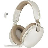 AULA A500 Hybrid ANC 2.4GHz Kablosuz ve Bluetooth 5.4 AUX Mikrofonlu Kulak &uuml;st&uuml; Kulaklık Bej