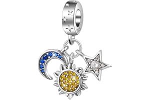 BIZK Damen Urlaub Charm Anhänger für Armband 925 Sterling Silber Charm Bead Pendant für Europäische Armbänder und Halsketten