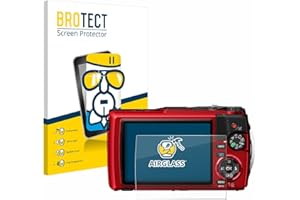 BROTECT Schutzglas für Olympus OM System Tough TG-7 Schutzfolie Panzer Folie Glas Displayschutz Made in Germany [Kratzfest 9H, Anti-Fingerprint]