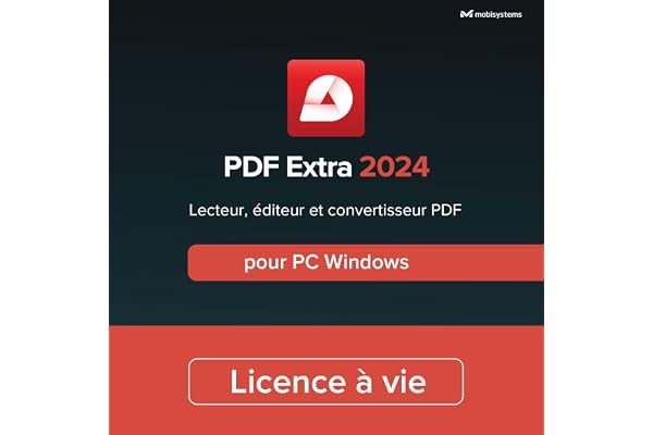 PDF Extra Lifetime - Éditeur professionnel de PDF - Licence à vie - Éditer, protéger, annoter, remplir et signer des PDF pour 1 utilisateur / 1 PC Windows
