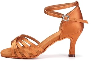 YKXLM Donna & Bambine Scarpe da Ballo Latino Americano Professionali Standard Character Modern Salsa Sala da Ballo Scarpe,ES-CL-GBZS