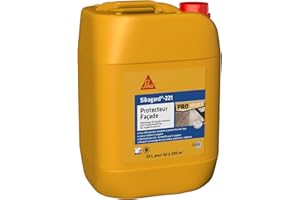 SIKA - Hydrofuge imperméabilisant façade et mur - Sikagard 221 Protecteur Façade Incolore - Réduit l'acrochage des poussières/végétaux/pollution - Ne jaunit pas - Résiste aux UV - 20L
