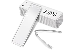 CIATBYYJ 30 Stück Aluminium-Pflanzenschilder,Metall Pflanzenschilder,Wetterfest Pflanzschilder mit Metalldraht,Doppelseitig Pflanzenstecker zum Beschriften,Pflanzen Etiketten Für Draussen Garten