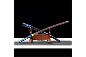 KPTKP Épée de samouraï en Palissandre de 103cm avec Gaine, Katana en Bois, Bokken Fait à la Main pour l'entraînement de Kendo, Affichage à la Maison, Cosplay, Collection-A Style