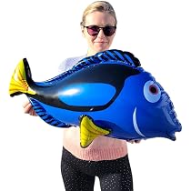 Leyndo 6 Pcs 24 Inch Inflatable Axolotl Pool Toys PVC Colorful