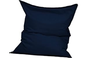 ‎GREEN BEAN Green Bean© Indoor Sitzsack XXL 140x180cm 380 Liter Kinder & Erwachsene Bean Bag EPS Perlen Füllung Riesensitzsack Groß Liegekissen Sitzkissen - Navy Dunkelblau
